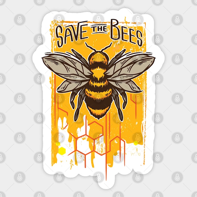 Lets-Save-The-Bees Sticker by gdimido